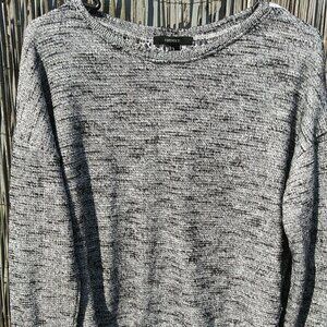 Forever 21 Sweater with Crocheted Lace Overlay - M